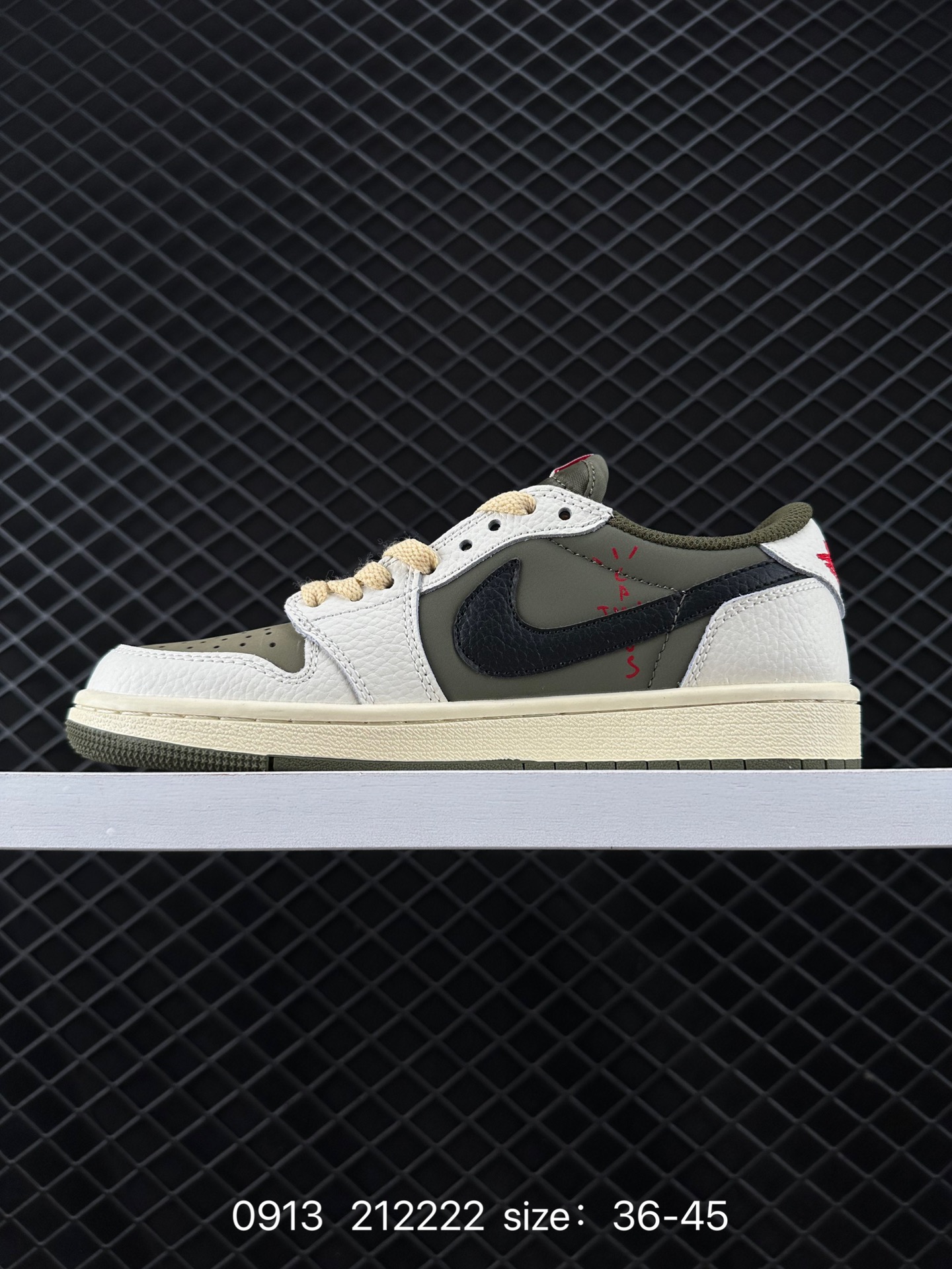 fragment design x Travis Scott x Nike Air Jordan 1 Low OG SP”Black/Green Toe“